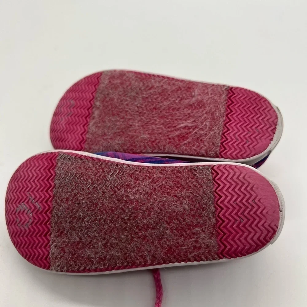 SPERRY TOP SIDERS BABY GIRL PINK AND BLUE PLAID SIZE CRIB 4